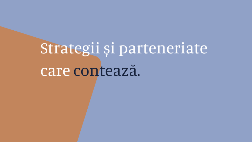 Strategii și parteneriate care contează